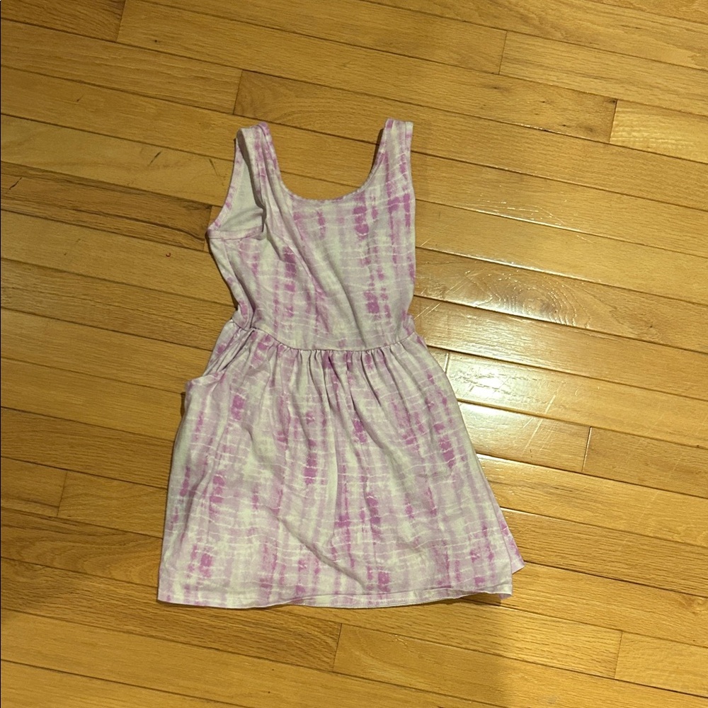 Cat & Jack Pink and White Tie-Dye Top